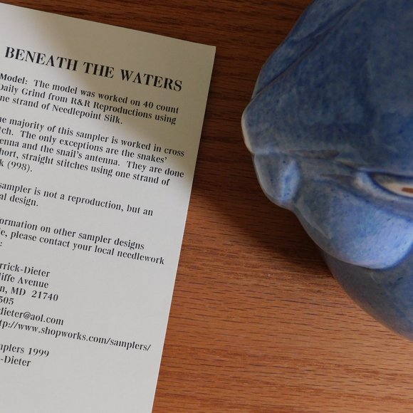 Beneath The Waters Noah cross stitch Barrick Samplers lobster seahorse turtle - Picture 7 of 10